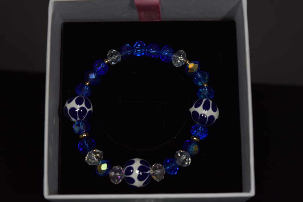 The Everyday Bracelet, handcrafted ceramic and gemstone bracelet